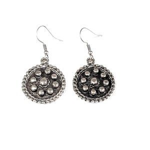 Boho Vintage Handmade Women's 925 Silver Plated Dangle Earrings 065-4196